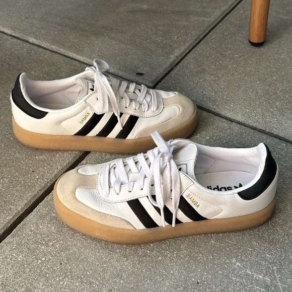 adidas Originals White and Black Sneakers - Picture 2 of 4